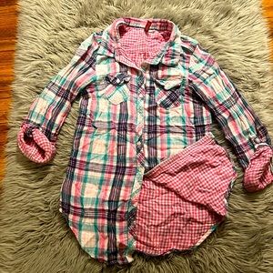 Plaid H&M long sleeved button up